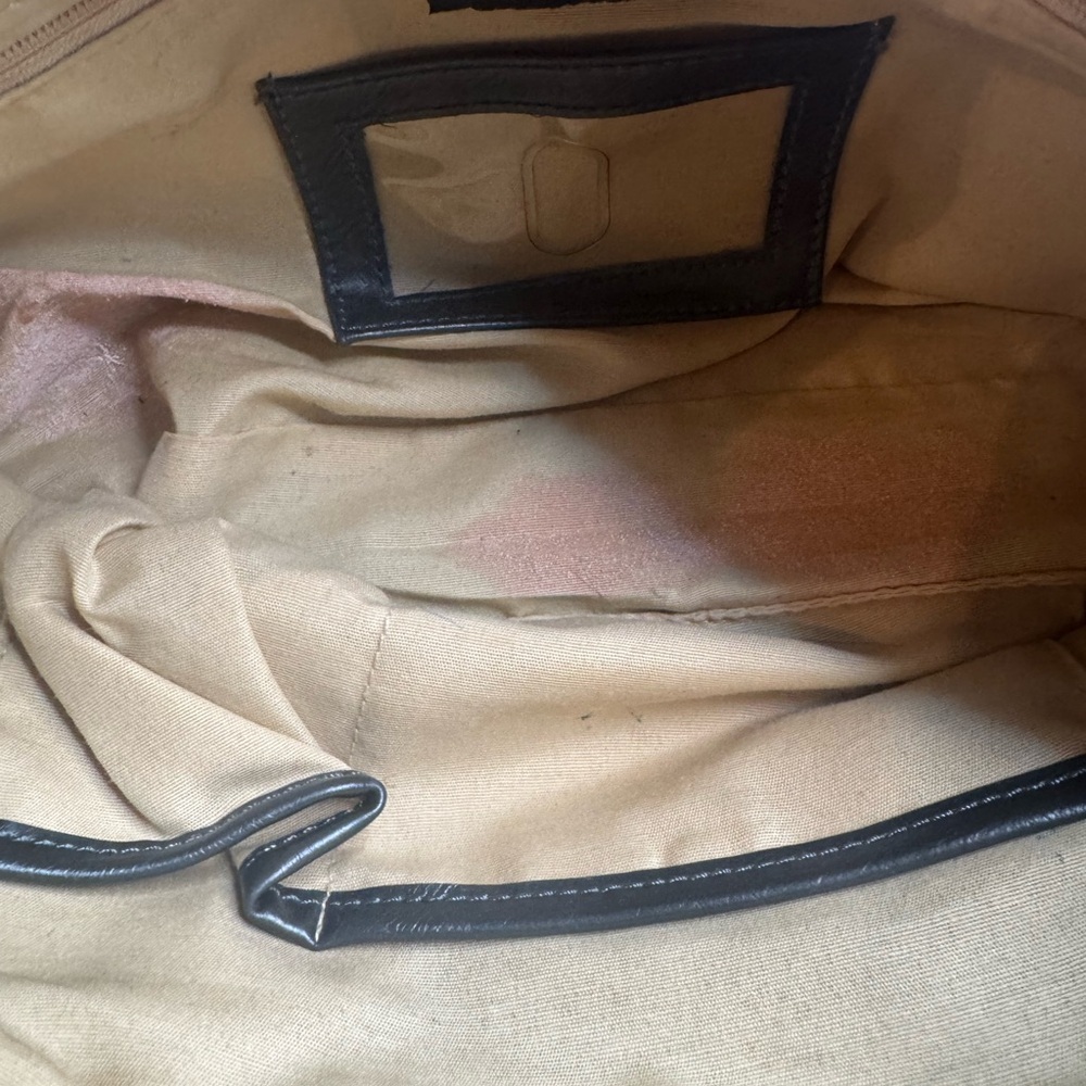 Nine West Gun Metal Shoulder Bag  Y2K  6” H x 15” L Classic Work Professional - Picture 10 of 16